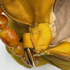 Vintage Christian Dior Yellow Nylon Shoulder Bag - Made in Italy