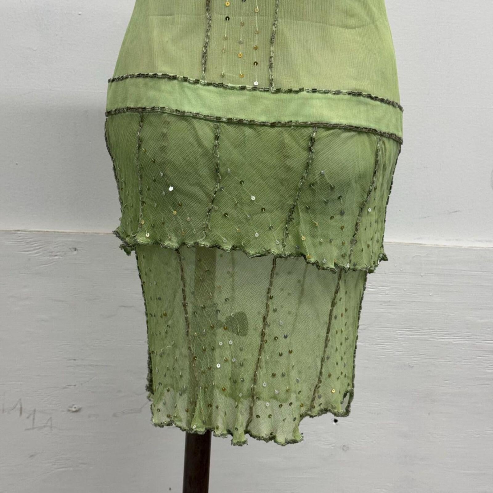 Vintage Y2K Embellished Mulberry Silk Cocktail Dress X-Ray Star