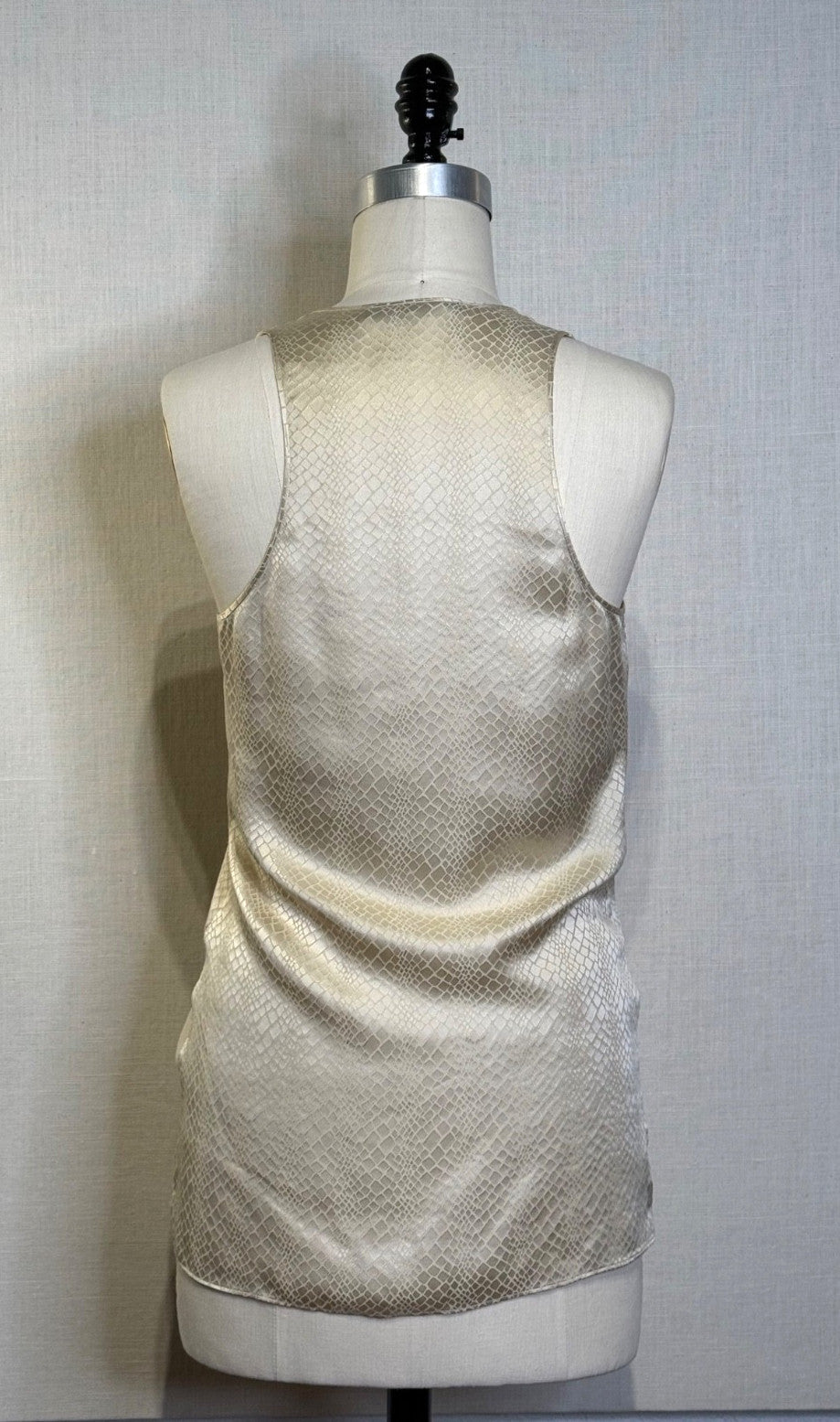 Balenciaga Silk by NICOLAS GHESQUIERE Cream Tank Blouse FR36 S , Vintage 2009