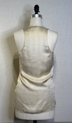 Balenciaga Silk by NICOLAS GHESQUIERE Cream Tank Blouse FR36 S , Vintage 2009