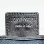SAINT LAURENT Mombasa YSL Logo Navy Blue Canvas Shoulder Bag