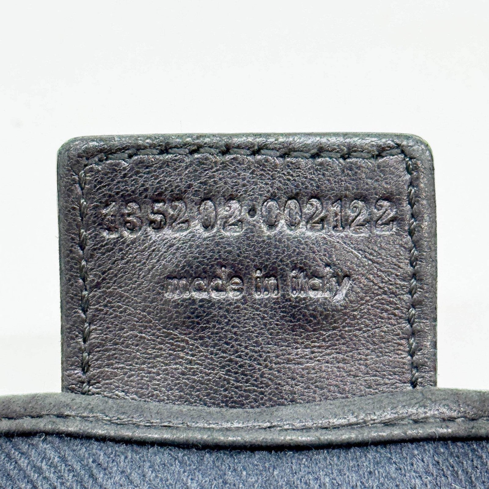 SAINT LAURENT Mombasa YSL Logo Navy Blue Canvas Shoulder Bag