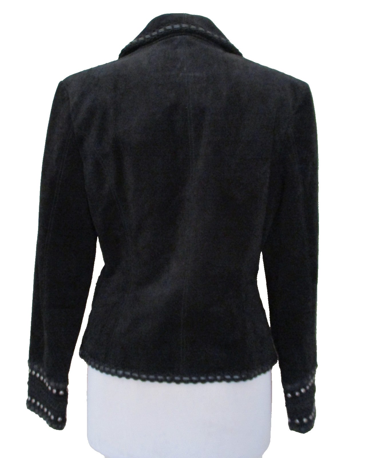 Cripple Creek Black Suede Studded Western Jacket Small