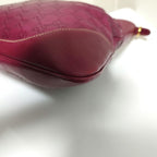 GUCCI Jackie Shima Leather Shoulder Bag Red Purple Hobo 153029