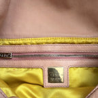 Fendi Pink Shoulder Bag Silver Logo Hardware Dust Bag