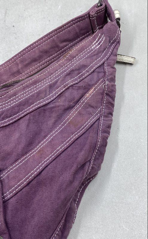 Diesel Purple Canvas Slouchy Hobo Shoulder Bag