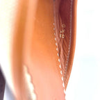 Vintage Chanel Four Leaf Clover Bow Canvas and Leather Slip On Mules Flats 38.5