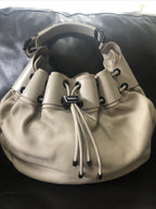 100% Authentic Burberry Leather Prorsum Large Warrior light taupe Hobo Bag