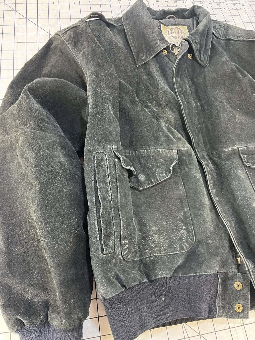 VTG 90s Global Identity GIII Leather 80s Aviator Bomber Flight Jacket M Retro