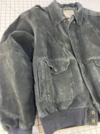 VTG 90s Global Identity GIII Leather 80s Aviator Bomber Flight Jacket M Retro