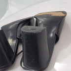 Gucci 1990s Black Leather Slingback Sandals Size 8.5
