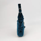 Gucci New Velvet Ashmir GG Monogram Small Jackie 1961 Hobo Velvet Peacock