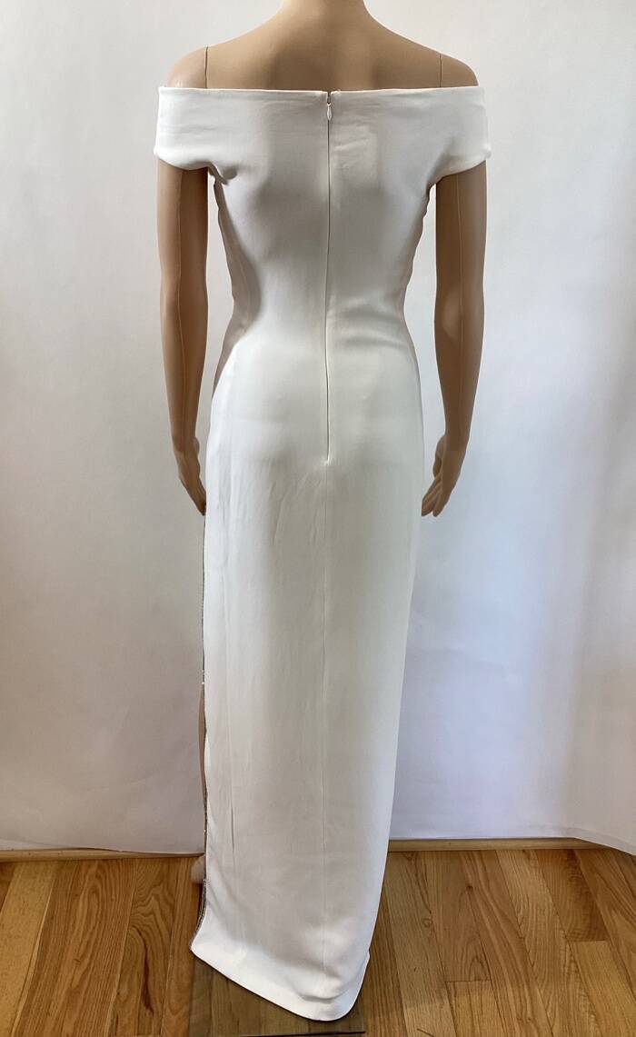 STELLA MCCARTNEY OFF THE SHOULDER SIDE SLIT DRESS SZ IT 38:MRSP: $3560