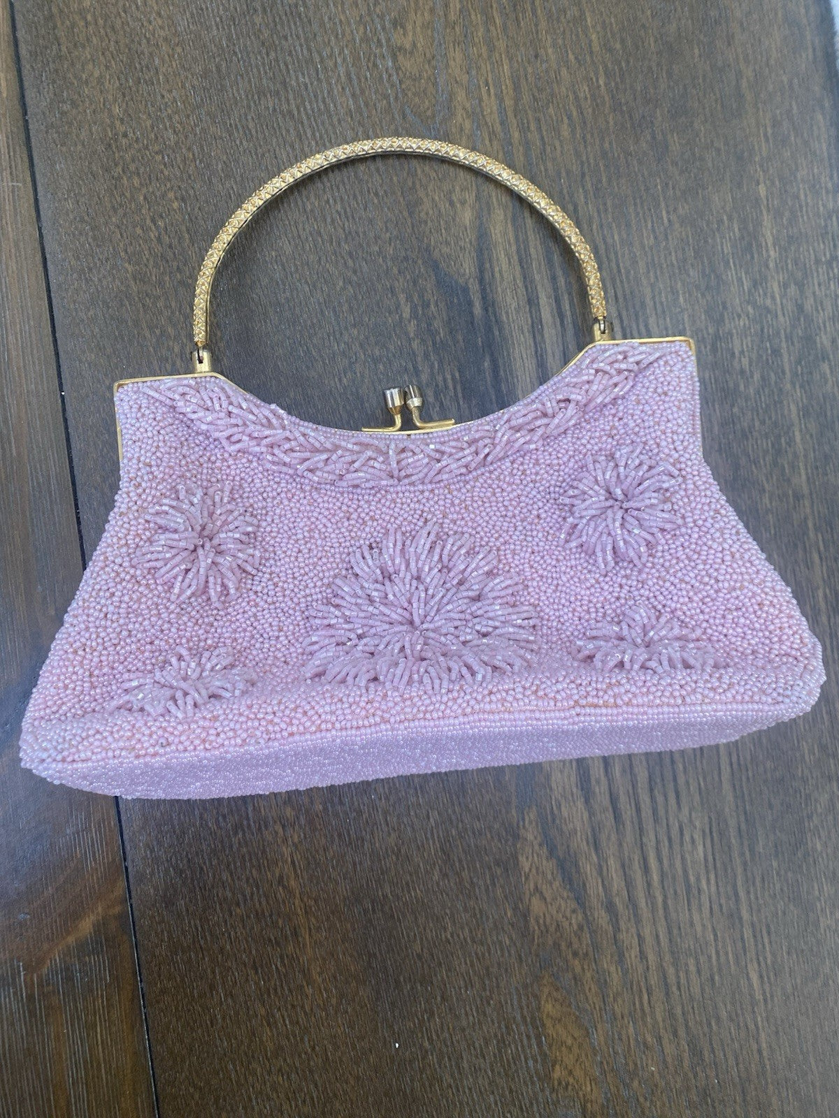 Pink Beaded Clutch Vintage Stephen Chu Beaded Sweater Factory