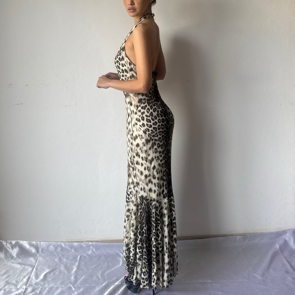 RARE!!! ROBERTO CAVALLI CLASS CAVALLI LEOPARD DRESS FROM 2000’s-