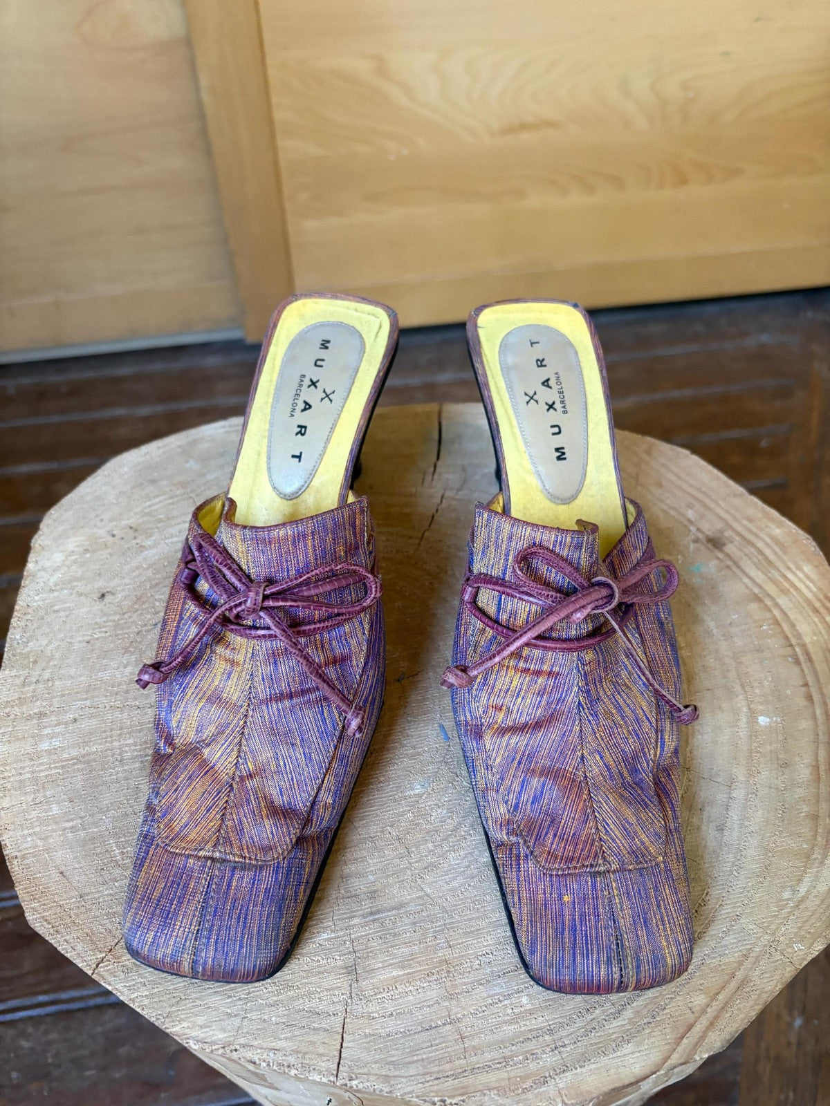 Muxart Barcelona Leather Mule Heels Y2K