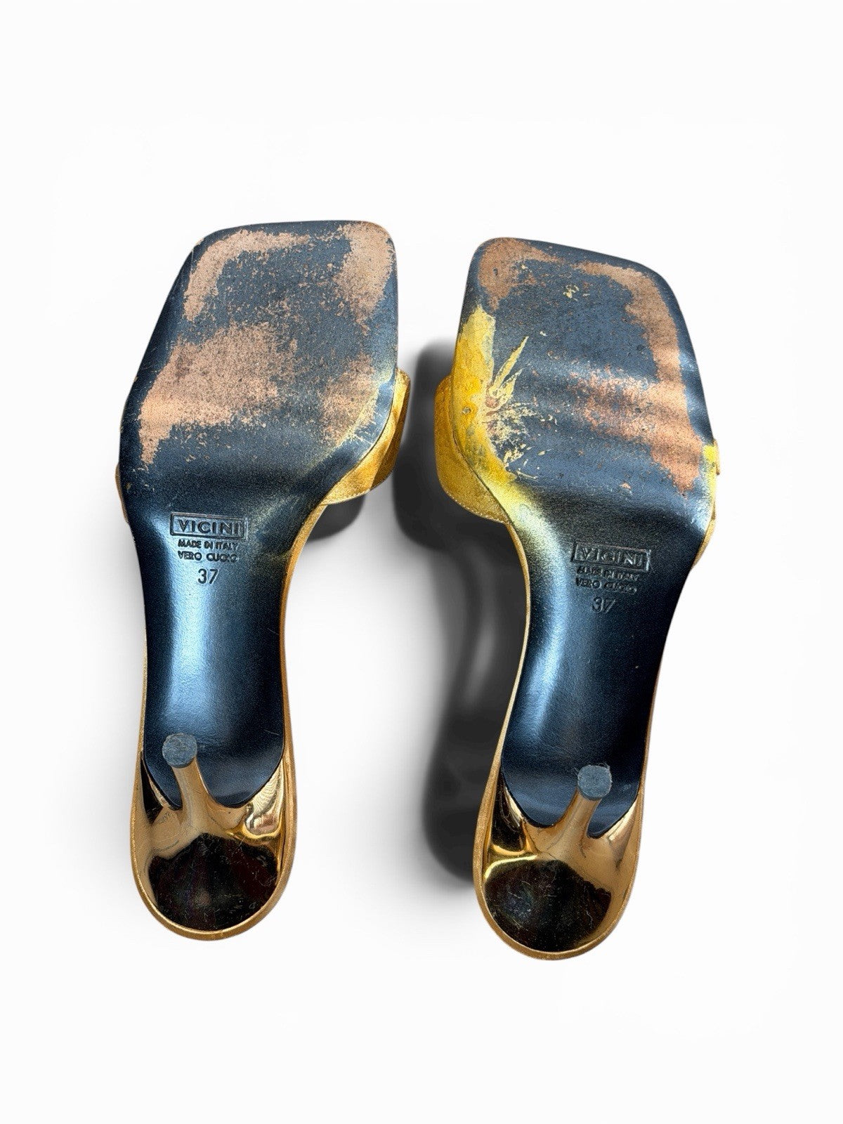 Rare Vintage Giuseppe Zanotti Gold Snake Heels