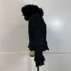 Vintage Y2K Japanese &byP&D Shearling Hooded Fireman-Clasp Jacket