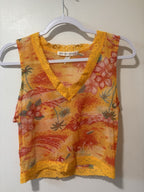 Victoria's Secret 1990s Mesh Lace Tropical Tank and Maxi Skirt Set Medium Large
