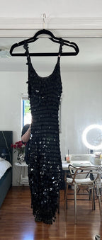 Vintage Black Embellished Showgirl Dress