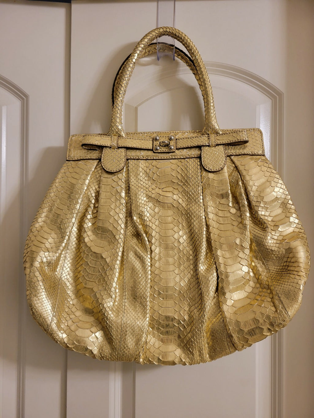 Zagliani Python Handbag