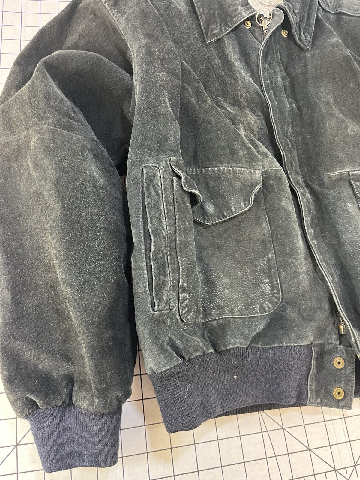 VTG 90s Global Identity GIII Leather 80s Aviator Bomber Flight Jacket M Retro