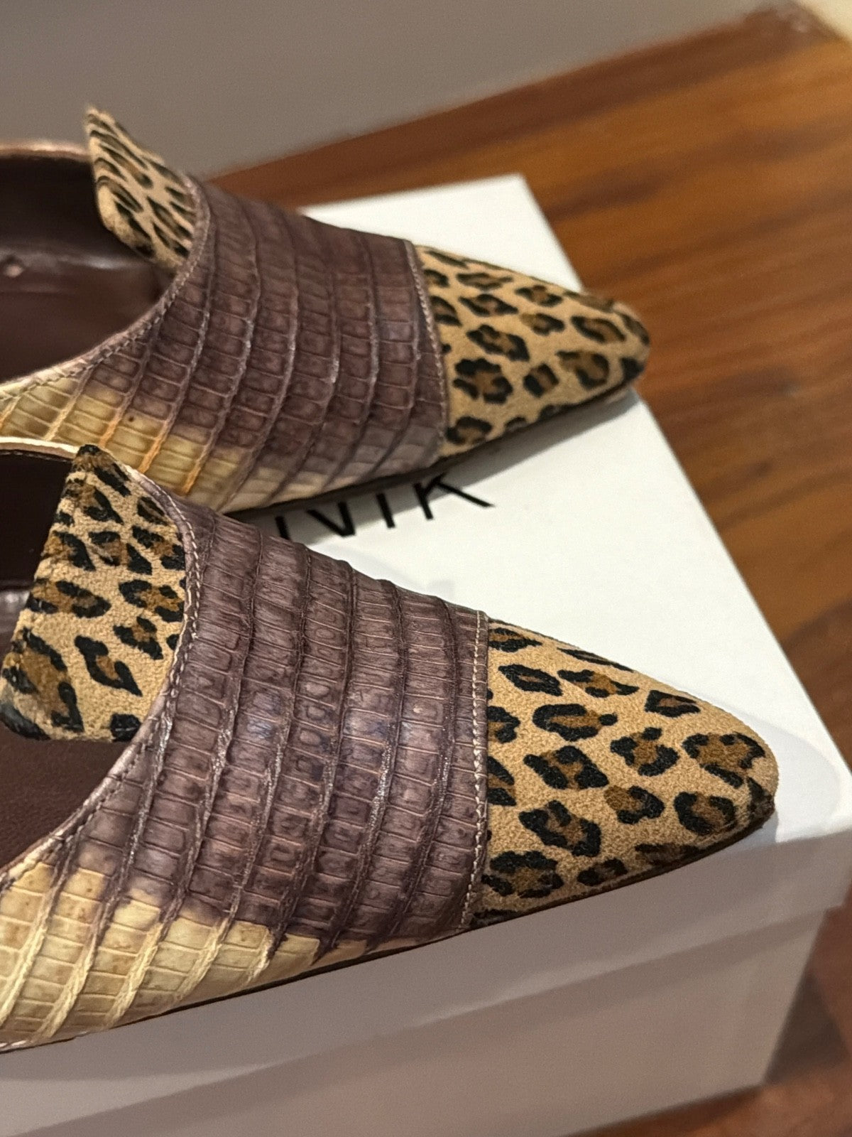 Manolo Blahnik Plotesti Leopard Print Heels Size 38
