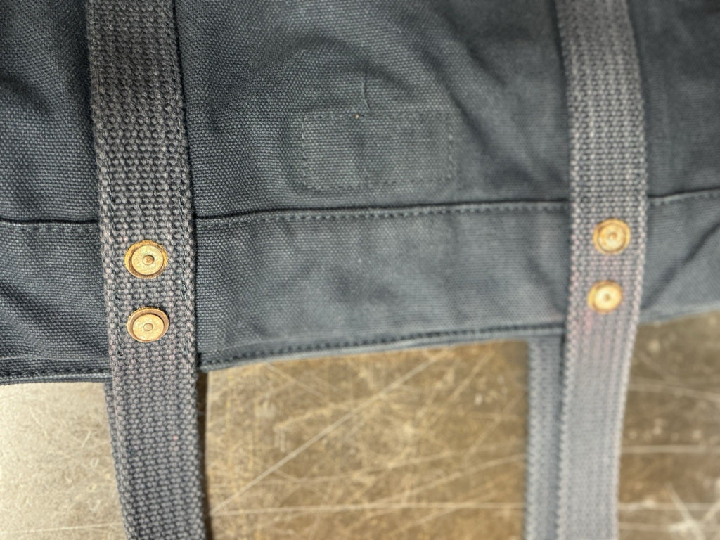 Rare Vintage Polo Ralph Lauren Large Pony Tote Navy Blue Canvas Zip Bag