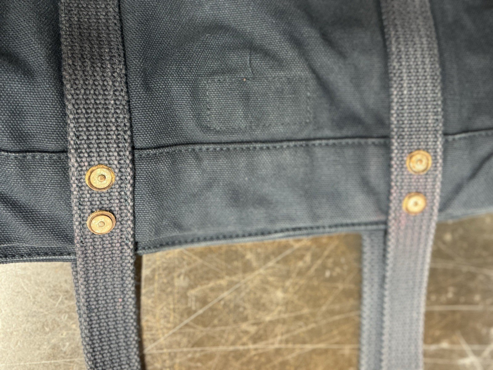 Rare Vintage Polo Ralph Lauren Large Pony Tote Navy Blue Canvas Zip Bag
