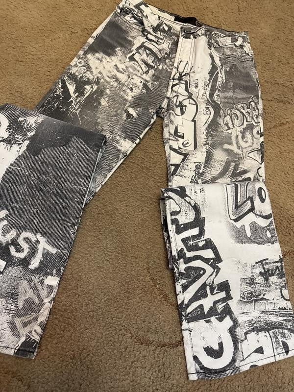 Vintage Roberto Cavalli graffiti pants Size 26/40 womens Abstract