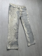 Rare Roberto Cavalli Y2K Crocodile Print Sand Pants Vintage Italy Runway Vibe