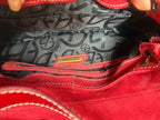 Francesco Biasia Red Suede Shoulder Hobo Bag