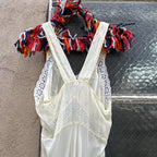 Vintage 1930s Pale Yellow Buttercup Dress Lace Bias Cut Art Deco Slip Gown Maxi