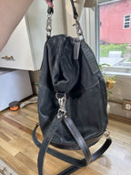 Rugby Ralph Lauren Black Drawstring Bucket Bag Large