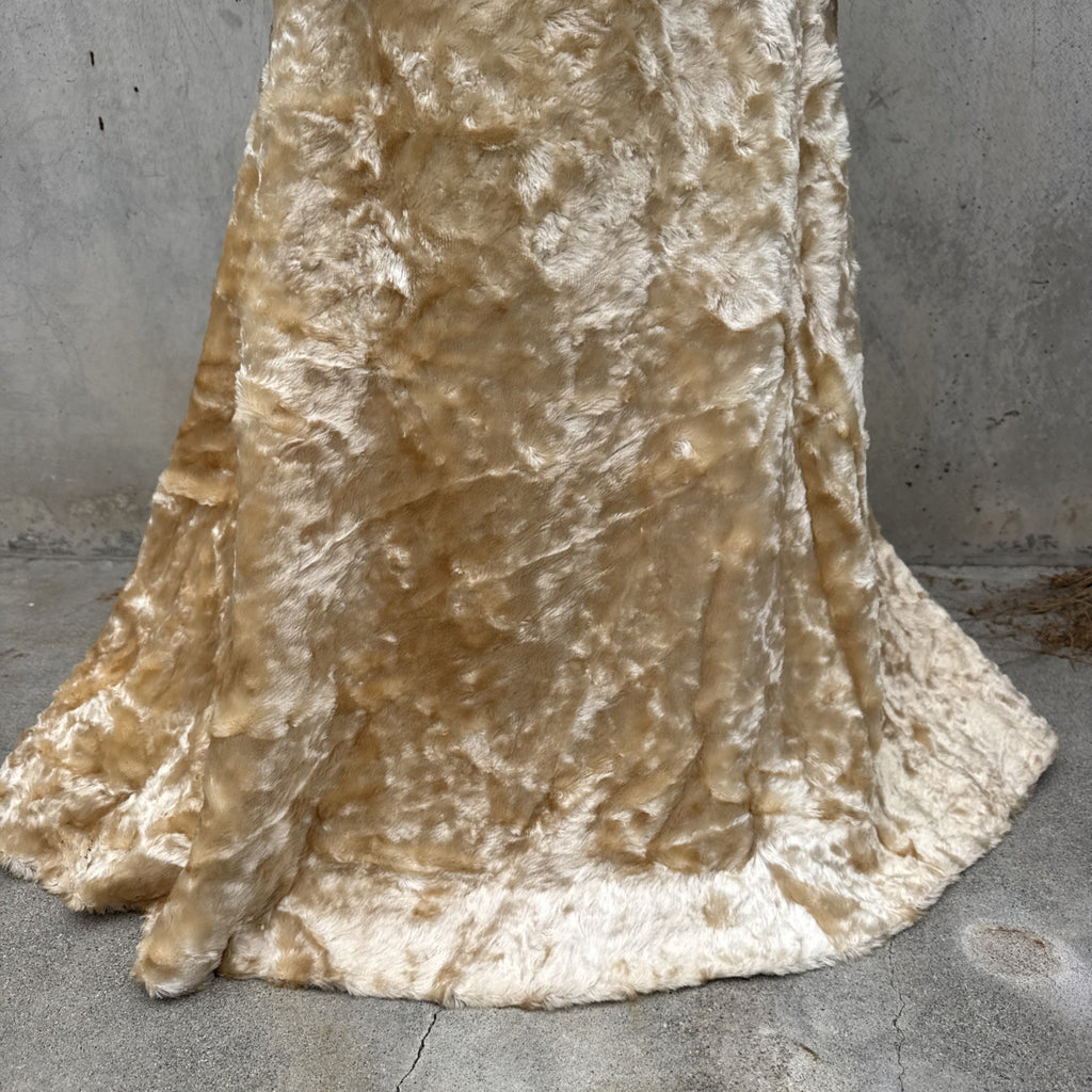 Vintage 1930s Fuzzy Plush Teddy Bear Dressing Gown Robe Coat Art Deco Dress