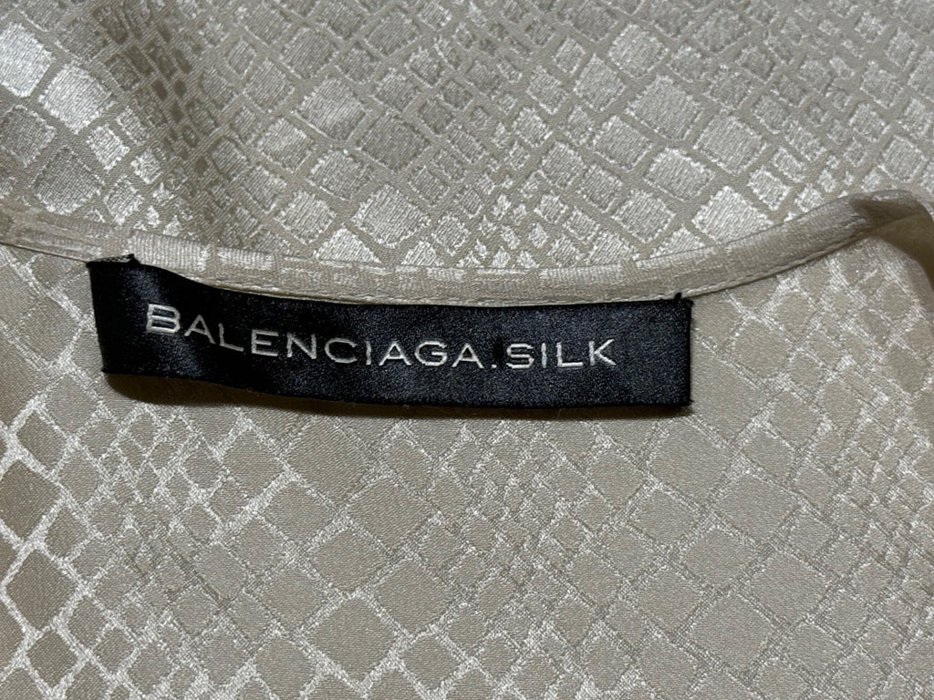 Balenciaga Silk by NICOLAS GHESQUIERE Cream Tank Blouse FR36 S , Vintage 2009