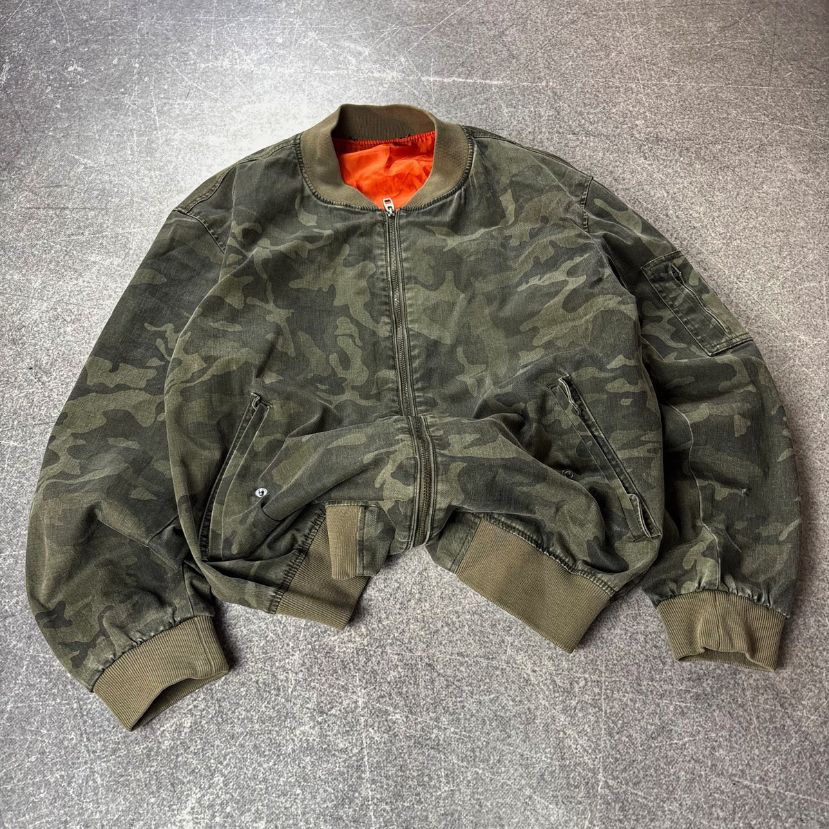 Vintage Camo MA-1 Bomber Jacket