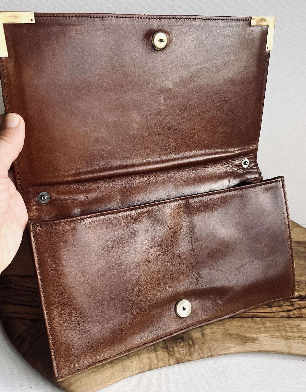 Vintage Python And Leather Clutch Purse With Strap Vintage Argentina Arnoleo’s