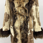 Vintage Y2K Rabbit and Raccoon "Penny Lane" Afghan Fur Coat
