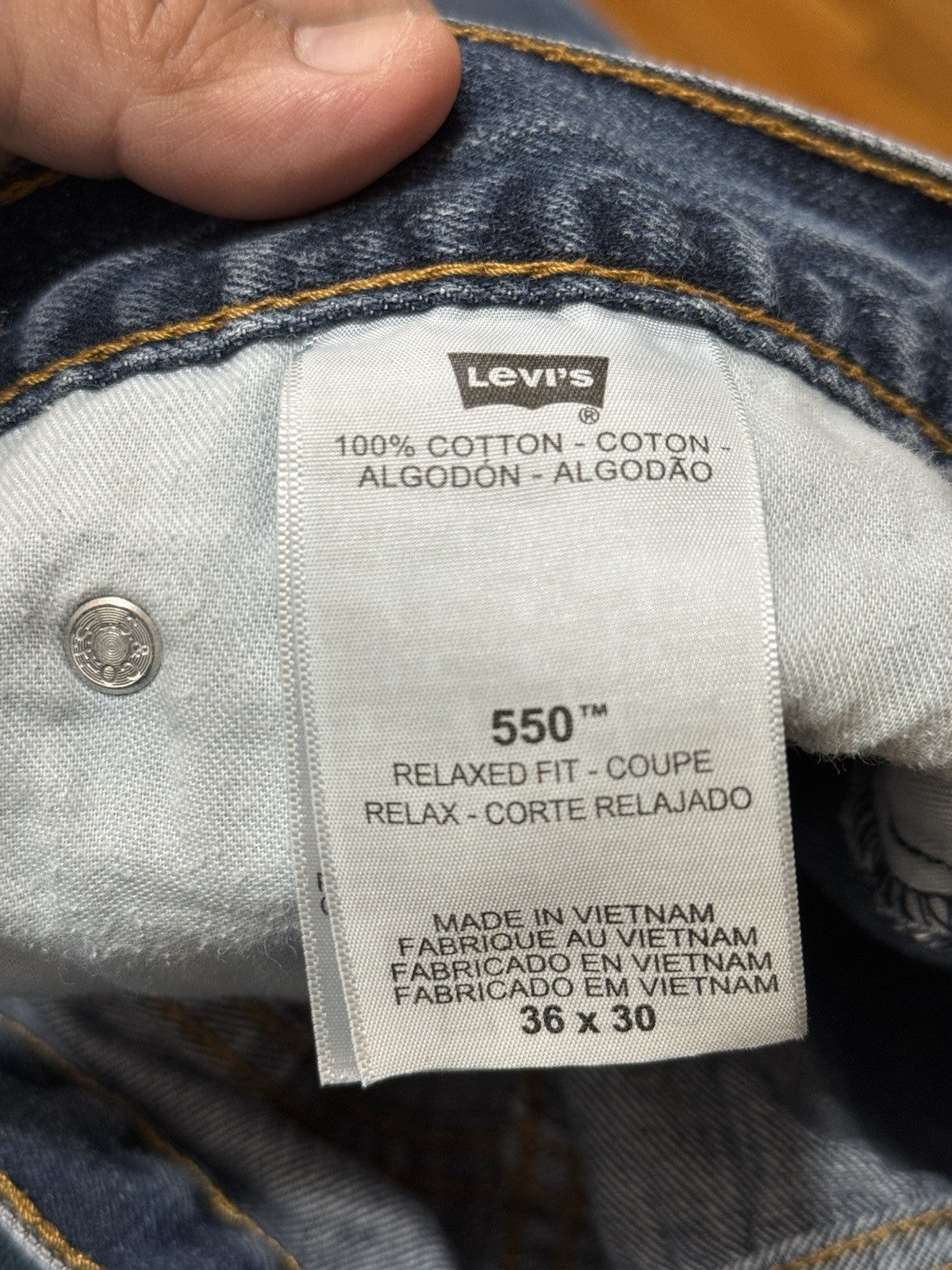 Levi's 550 Relaxed Fit Jeans Blue Medium Wash 36x30