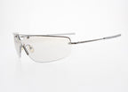 VINTAGE GIANFRANCO FERRE GF58703  SHIELD METAL SUNGLASSES 120 MM ITALY