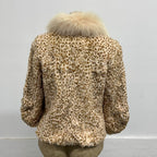 Vintage Y2K Pastel Rabbit and Fox Fur Jacket