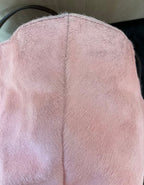 FENDI Vintage Tote Bag Pony Calf Hair Pink Brown Cow Print Leather Shoulder Rare