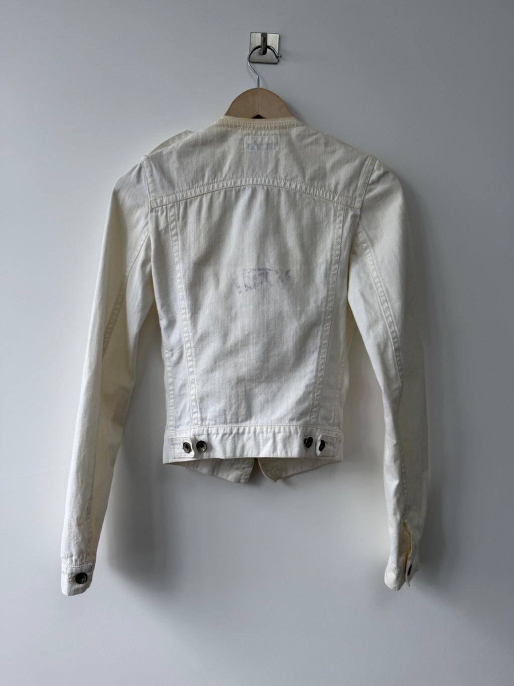 Plein Sud White Denim Napoleon Jacket Size XS