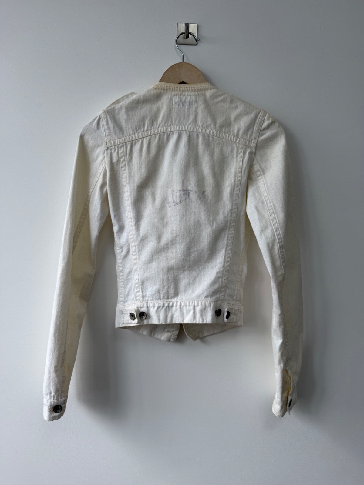 Plein Sud White Denim Napoleon Jacket Size XS