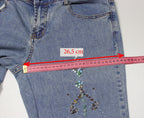 Cache Y2K Embellished Flared Denim Jeans Size 8