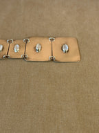 VTG Artisan Studio Modernist Sterling Silver 925 Moonstone Choker Necklace