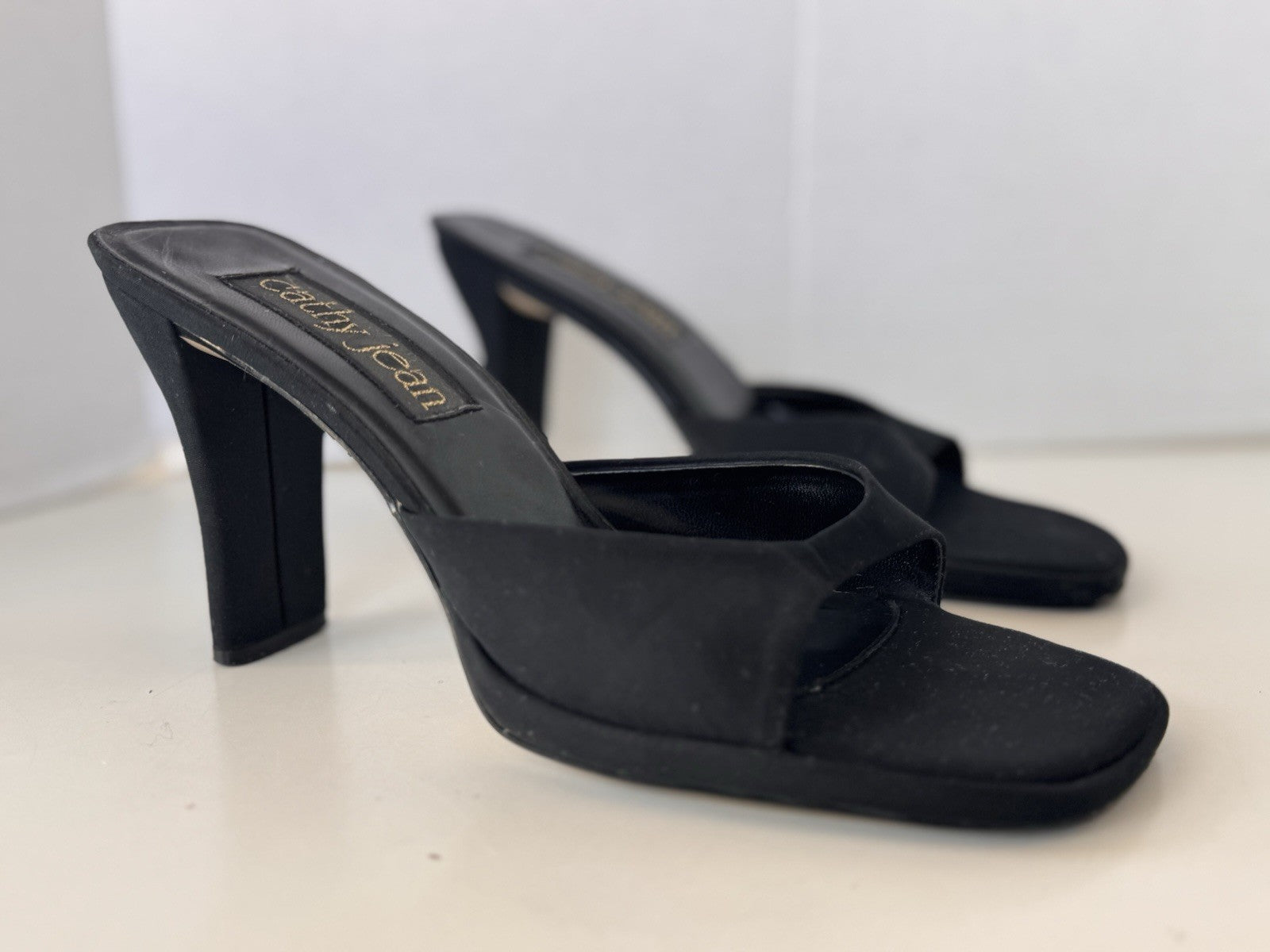 Vintage 90's Cathy Jean Black Slip On Heels