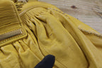Isabella Fiore Large Yellow Leather Whipstitch Tassel Hobo