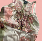 Roberto Cavalli Spring 2004 Orchid Print Two Piece Set Medium